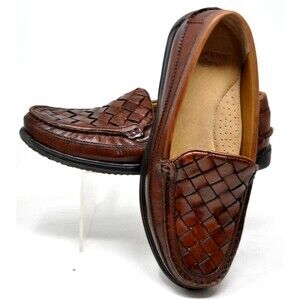 Dockers Men's Loafers Flats Brown Leather Slip On Shoes Size 10.5M 90-7396